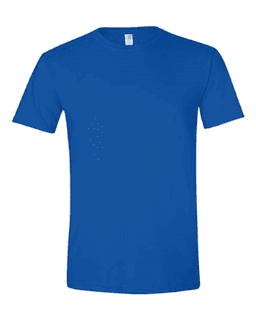 Sample of SoftStyle T-Shirt in Royal from side front