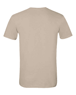 Sample of SoftStyle T-Shirt in Sand from side back