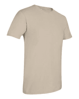 Sample of SoftStyle T-Shirt in Sand from side sleeveright