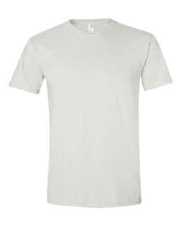 Sample of SoftStyle T-Shirt in White from side front