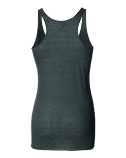 Sample of Women's Triblend Racerback Tank in Emerald Triblend from side back