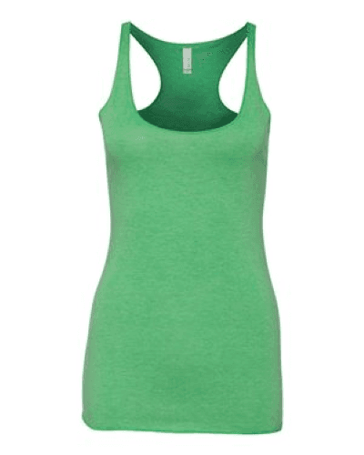 Sample of Women's Triblend Racerback Tank in Green Triblend style