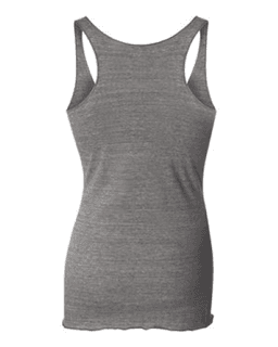 Sample of Women's Triblend Racerback Tank in Grey Triblend from side back