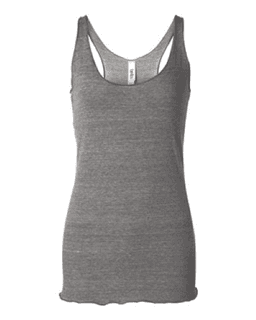 Sample of Women's Triblend Racerback Tank in Grey Triblend from side front