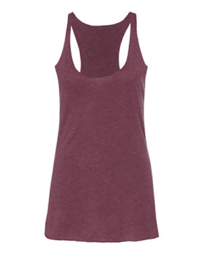 Sample of Women's Triblend Racerback Tank in Maroon Triblend style