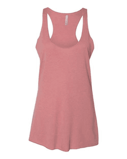 Sample of Women's Triblend Racerback Tank in Mauve Triblend from side front