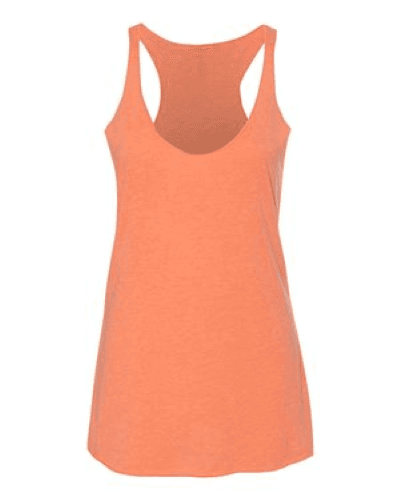 Sample of Women's Triblend Racerback Tank in Orange Triblend style