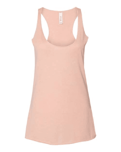 Sample of Women's Triblend Racerback Tank in Peach Triblend style