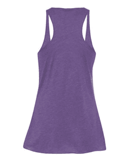 Sample of Women's Triblend Racerback Tank in Purple Triblend from side back