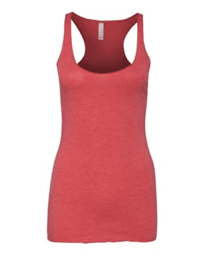 Sample of Women's Triblend Racerback Tank in Red Triblend style