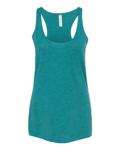 Sample of Women's Triblend Racerback Tank in Teal Triblend style