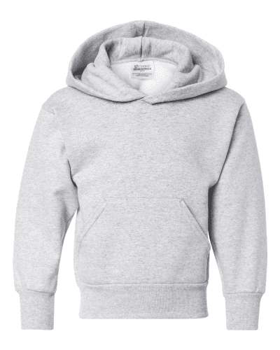 Sample of ComfortBlend EcoSmart Youth Hooded Sweatshirt in Ash style