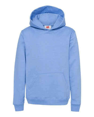 Sample of ComfortBlend EcoSmart Youth Hooded Sweatshirt in Carolina Blue style