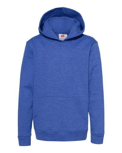 Sample of ComfortBlend EcoSmart Youth Hooded Sweatshirt in Heather Blue style