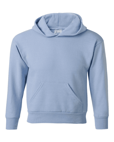 Sample of ComfortBlend EcoSmart Youth Hooded Sweatshirt in Light Blue style