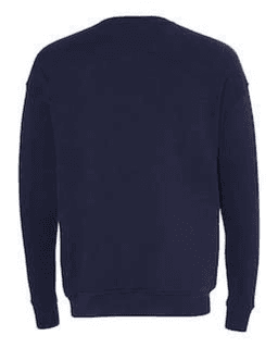 Sample of Unisex Drop Shoulder Sweatshirt in Navy from side back