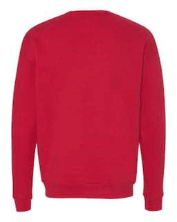 Sample of Unisex Drop Shoulder Sweatshirt in Red from side back