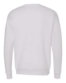 Sample of Unisex Drop Shoulder Sweatshirt in White from side back