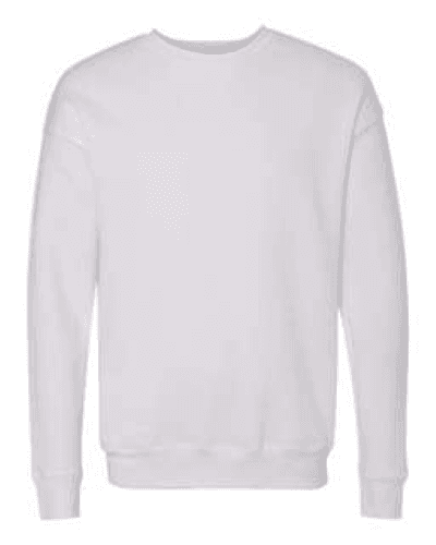 Sample of Unisex Drop Shoulder Sweatshirt in White style