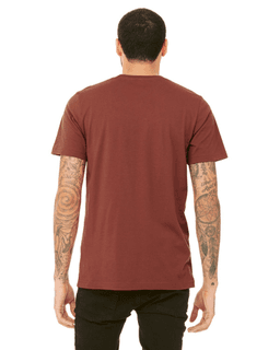 Sample of Canvas 3001 - Unisex Jersey Short-Sleeve T-Shirt in RUST from side back