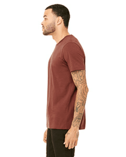 Sample of Canvas 3001 - Unisex Jersey Short-Sleeve T-Shirt in RUST from side sleeveleft