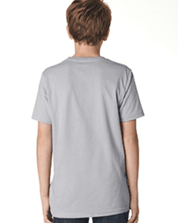 Sample of Next Level 3310 - Boy's Cotton Crew in LIGHT GRAY from side back