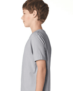 Sample of Next Level 3310 - Boy's Cotton Crew in LIGHT GRAY from side sleeveleft