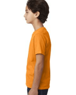 Sample of Next Level 3312 - Youth CVC Crew in ORANGE from side sleeveleft