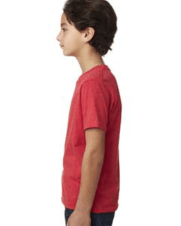 Sample of Next Level 3312 - Youth CVC Crew in RED from side sleeveleft