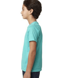 Sample of Next Level 3312 - Youth CVC Crew in TAHITI BLUE from side sleeveleft