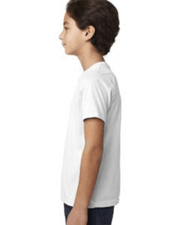 Sample of Next Level 3312 - Youth CVC Crew in WHITE from side sleeveleft