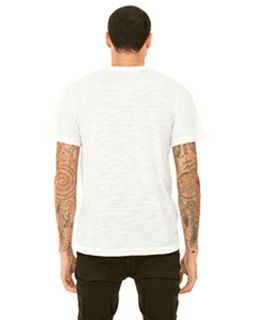 Sample of Canvas 3650 - Unisex Poly-Cotton Short-Sleeve T-Shirt in NATURAL SLUB from side back