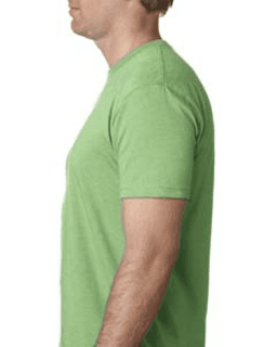 Sample of Next Level N6210 - Men's CVC Crew in APPLE GREEN from side sleeveleft