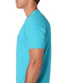 Sample of Next Level N6210 - Men's CVC Crew in BONDI BLUE from side sleeveleft