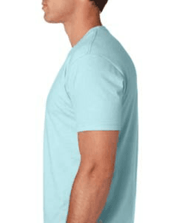 Sample of Next Level N6210 - Men's CVC Crew in ICE BLUE from side sleeveleft