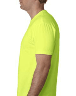 Sample of Next Level N6210 - Men's CVC Crew in NEON YELLOW from side sleeveleft