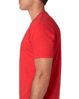 Sample of Next Level N6210 - Men's CVC Crew in RED from side sleeveleft