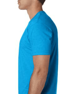 Sample of Next Level N6210 - Men's CVC Crew in TURQUOISE from side sleeveleft