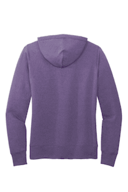 Sample of Port & Company Ladies Core Fleece Pullover Hooded Sweatshirt LPC78H in Heather Purple from side back