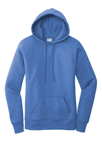 Sample of Port & Company Ladies Core Fleece Pullover Hooded Sweatshirt LPC78H in Heather Royal style