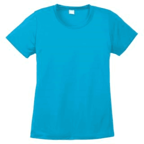 Sample of Sport Tek Ladies Competitor Tee in Atomic Blue style