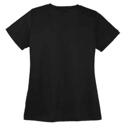 Sample of Sport Tek Ladies Competitor Tee in Black from side back