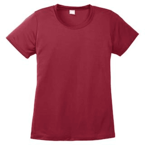 Sample of Sport Tek Ladies Competitor Tee in Cardinal style