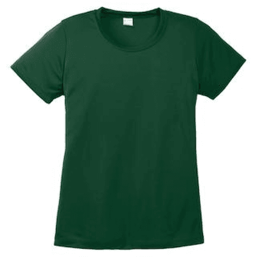 Sample of Sport Tek Ladies Competitor Tee in Forest Green style