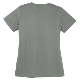 Sample of Sport Tek Ladies Competitor Tee in Grey Concrete from side back