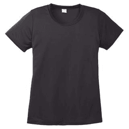 Sample of Sport Tek Ladies Competitor Tee in Iron Grey from side front