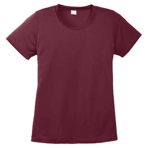 Sample of Sport Tek Ladies Competitor Tee in Maroon style