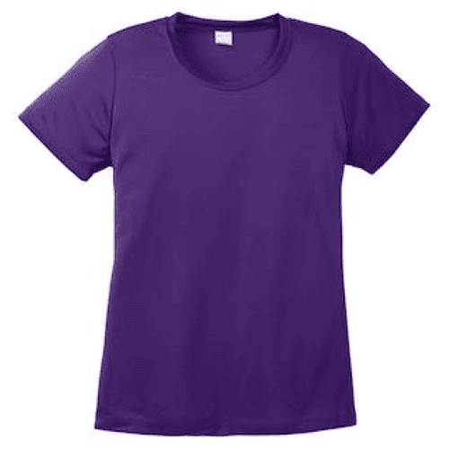 Sample of Sport Tek Ladies Competitor Tee in Purple style