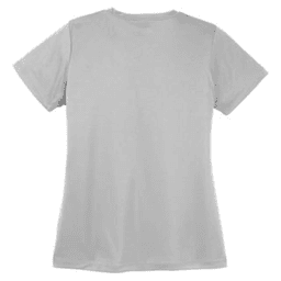 Sample of Sport Tek Ladies Competitor Tee in Silver from side back