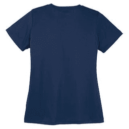 Sample of Sport Tek Ladies Competitor Tee in True Navy from side back